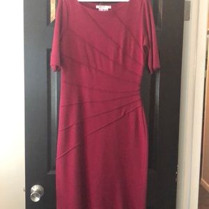 Maggy London Gathered Crepe Sheath Dress